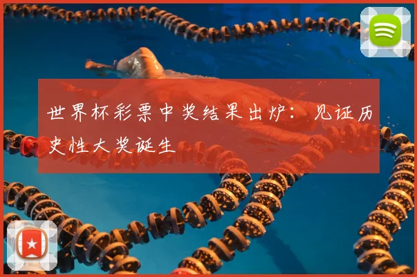 世界杯彩票中奖结果出炉：见证历史性大奖诞生